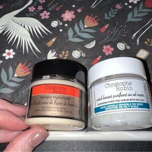 Christophe Robin Regenerating Hair Mask with Prickly Pear Oil - Cream and Black